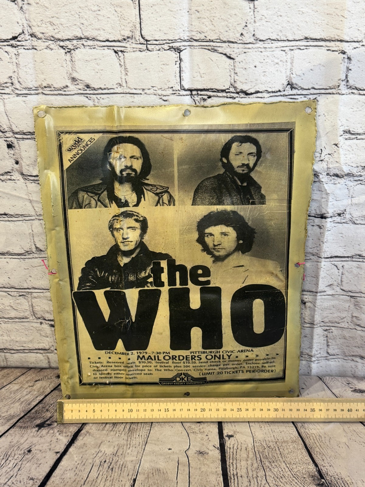 The Who Band Poster Advert Wall Plaque 42cm x 36cm Vintage Retro Tin Sign2