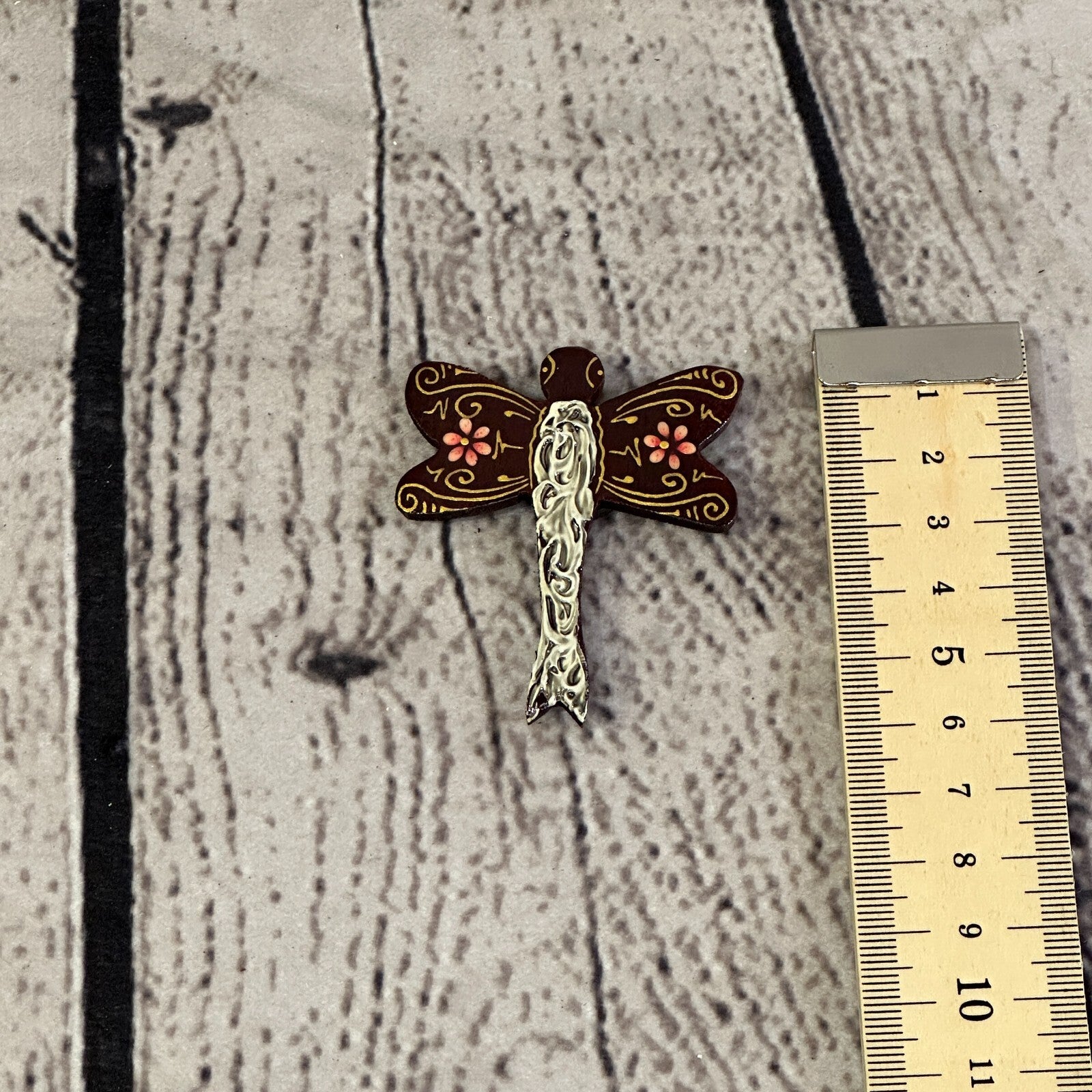 Dragonfly Wooden Animal Fridge Magnet Cartoon Magnetic Note Holder Novelty2