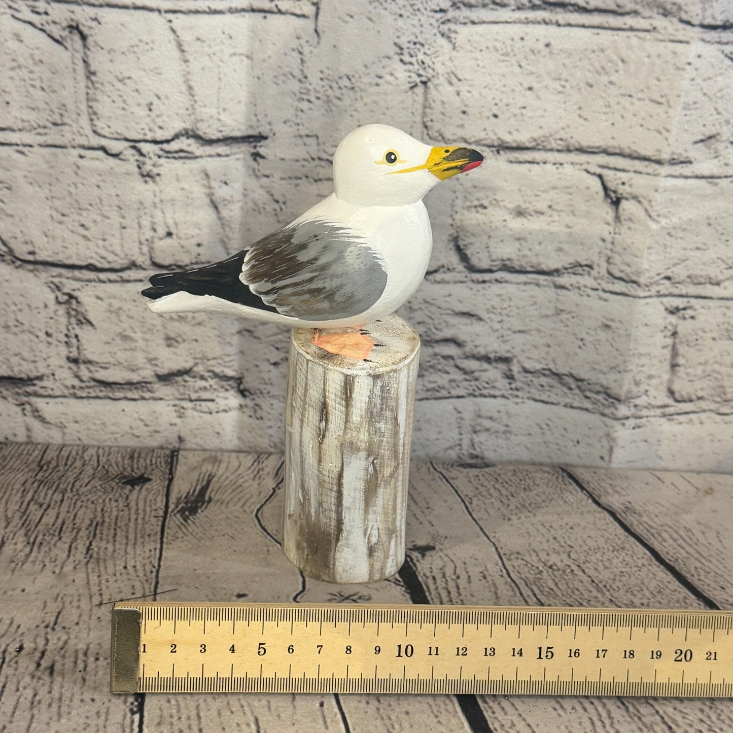 20cm Seagull Wooden Bird Ornament Seaside Coastal Nautical Handcrafted Decor7