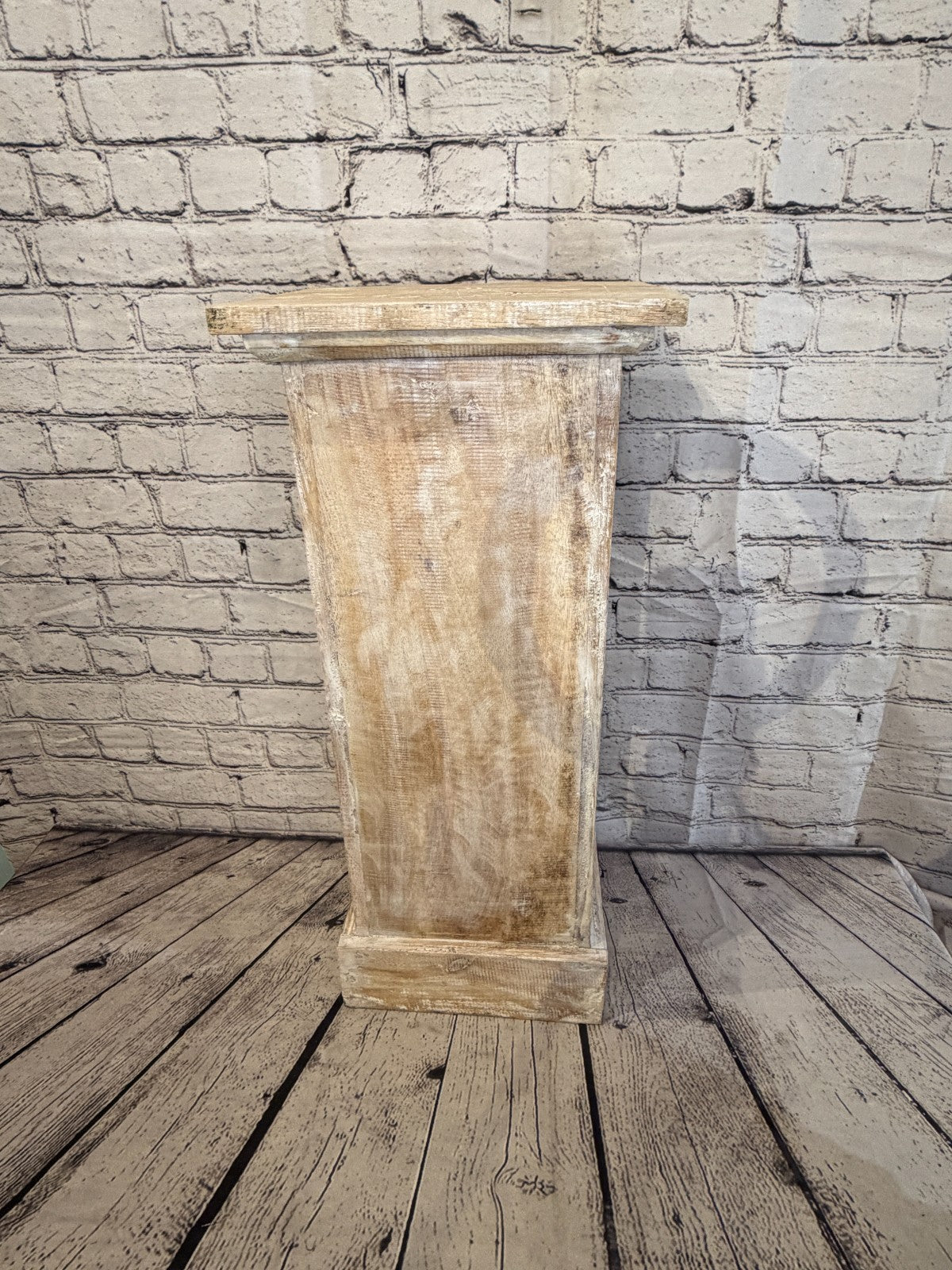60cm x 25cm White 3 Draw Pillar Wooden Side Cabinet Living Storage Furniture4
