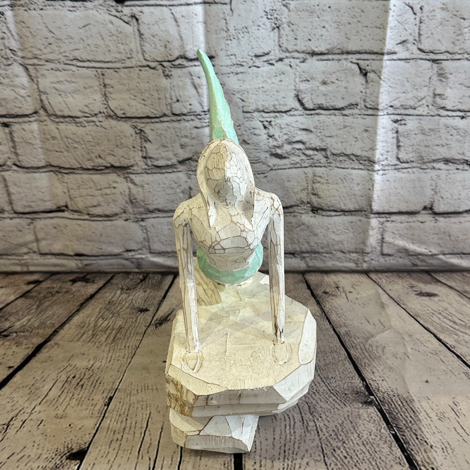 25cm Laying Front Wooden Mermaid Wall Decor Nautical Wood Mermaid Wall Sculpture1