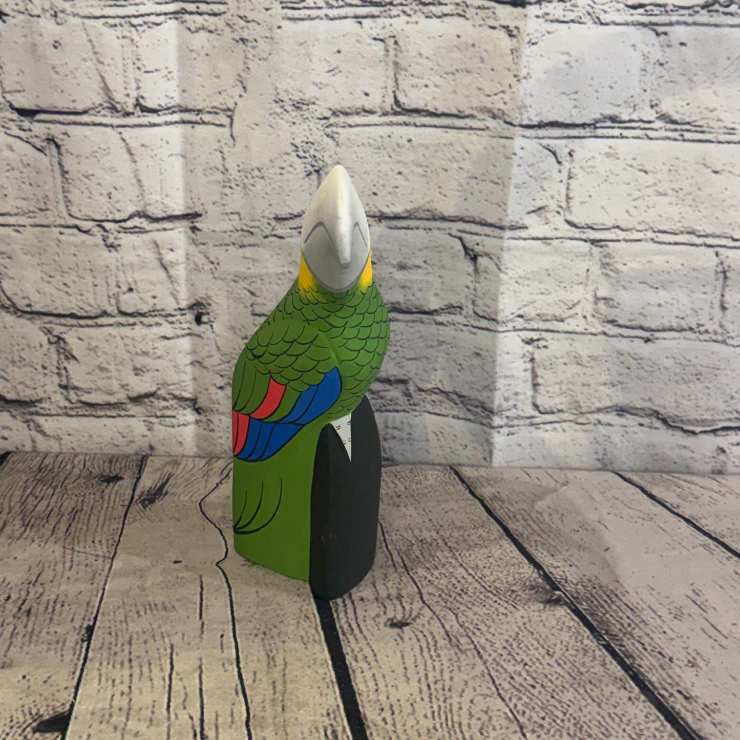 20cm Bright Green Toucan Bird Ornament Statue Fair Trade Hand Made Carved Wood1