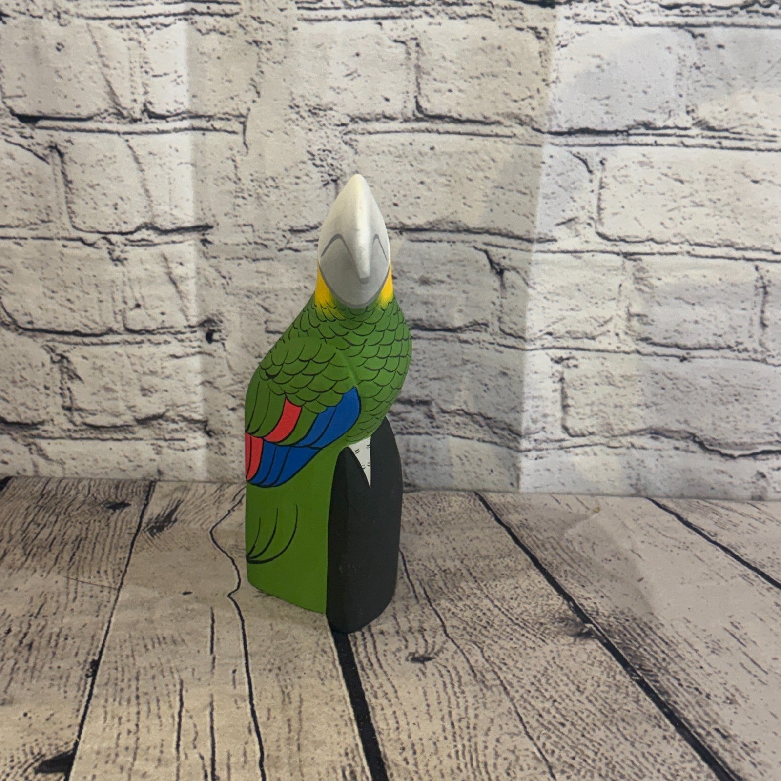 20cm Bright Green Toucan Bird Ornament Statue Fair Trade Hand Made Carved Wood1
