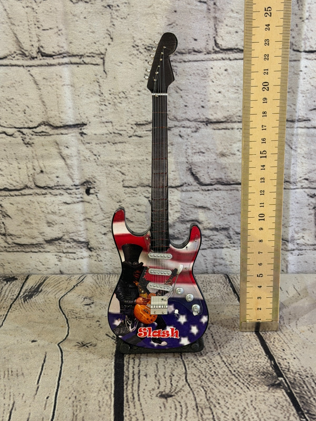 Miniature 25cm Guitar Slash ACDC Guitar on Stand Band Gift Display5