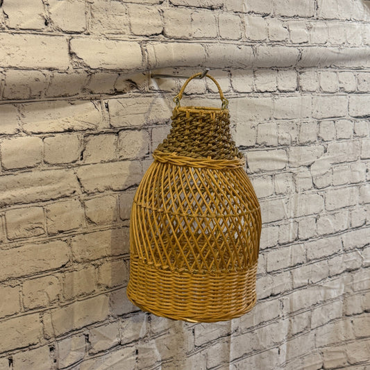 35cm x 20cm Natural Wicker Rattan Ceiling Pendant Light Shade Lampshade LED Bulb0