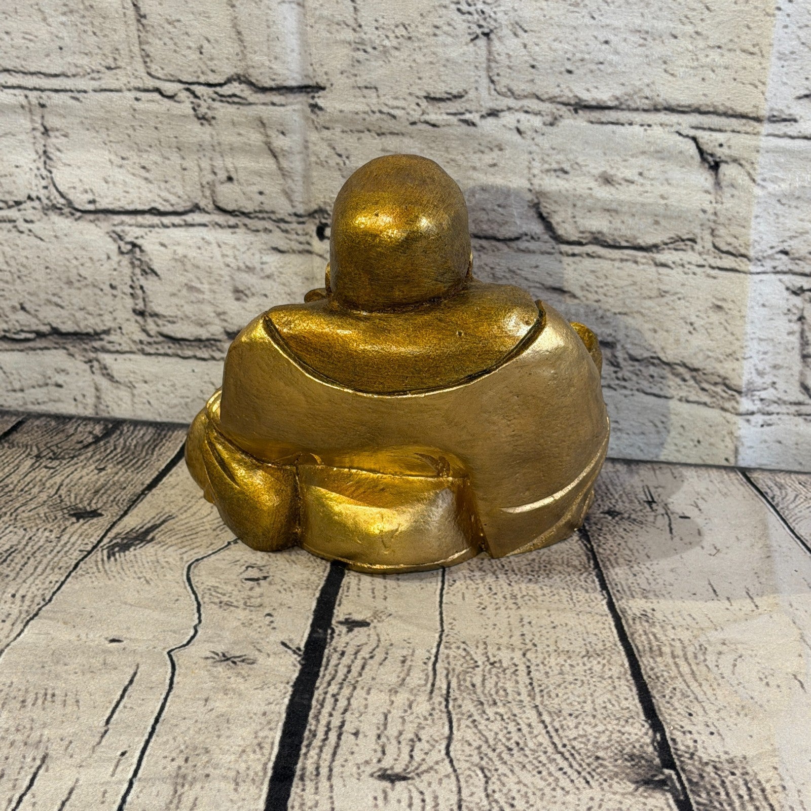 Bronze & Bronze 15cm x 15cm Large Chinese Buddha Sitting On Lotus Statue Resin4
