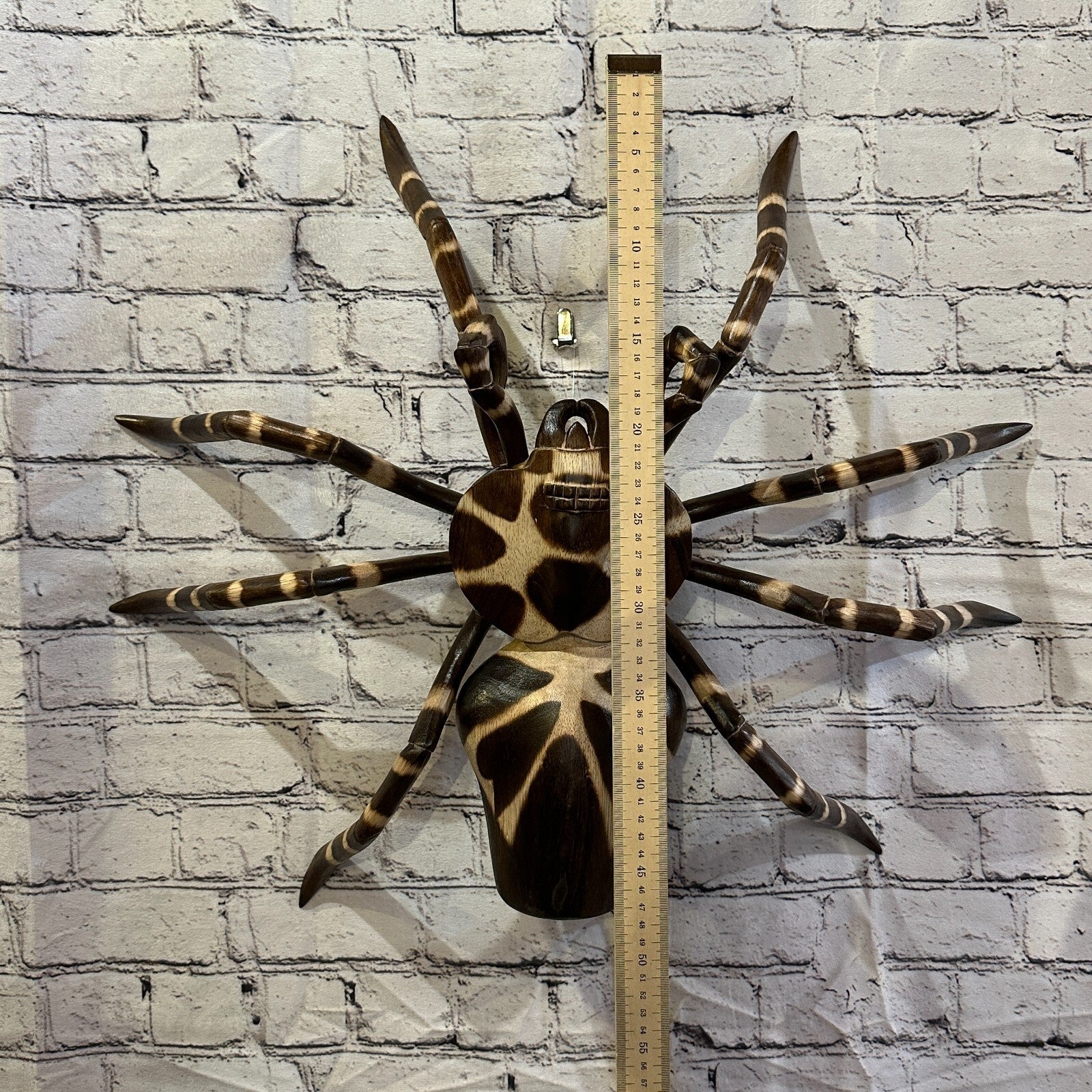 50cm x 45cm Wooden Spider Carving Hand Carved Walking Spider Tarantula Statue13