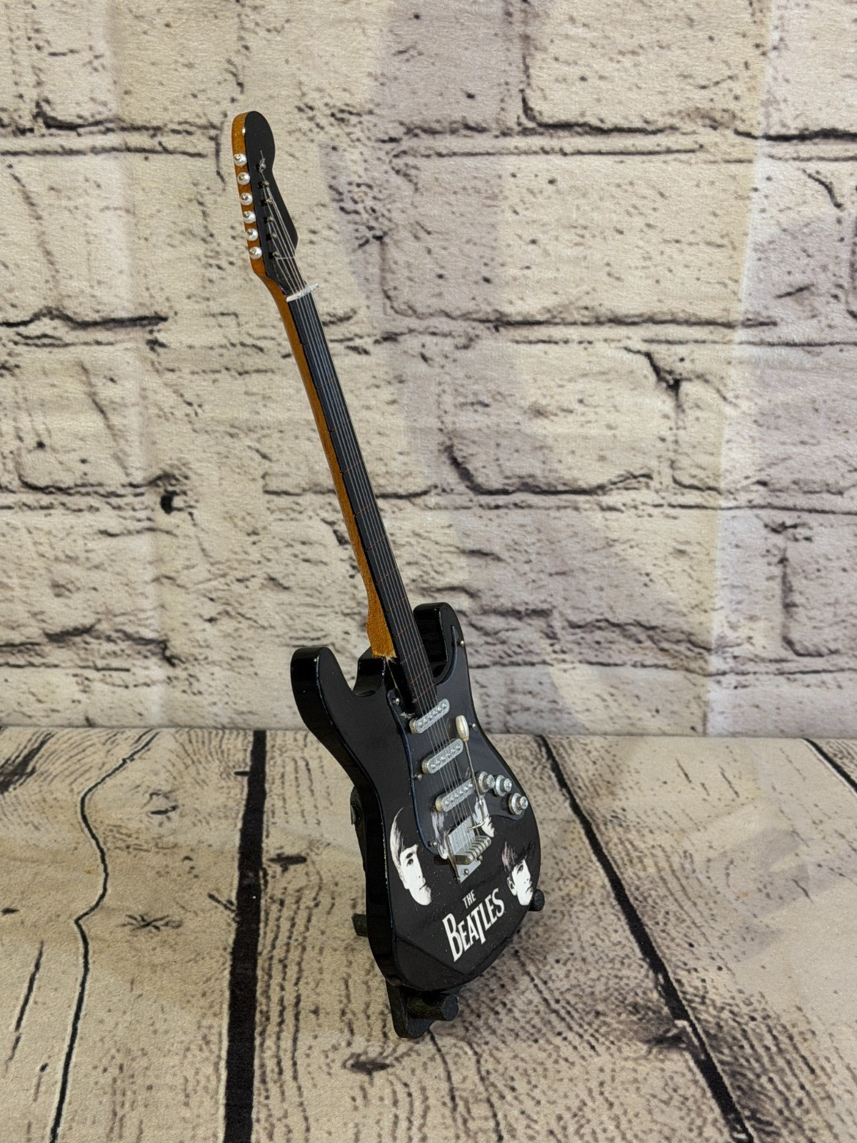 Miniature 25cm Guitar The Beatles Band Guitar on Stand Band Gift Display2
