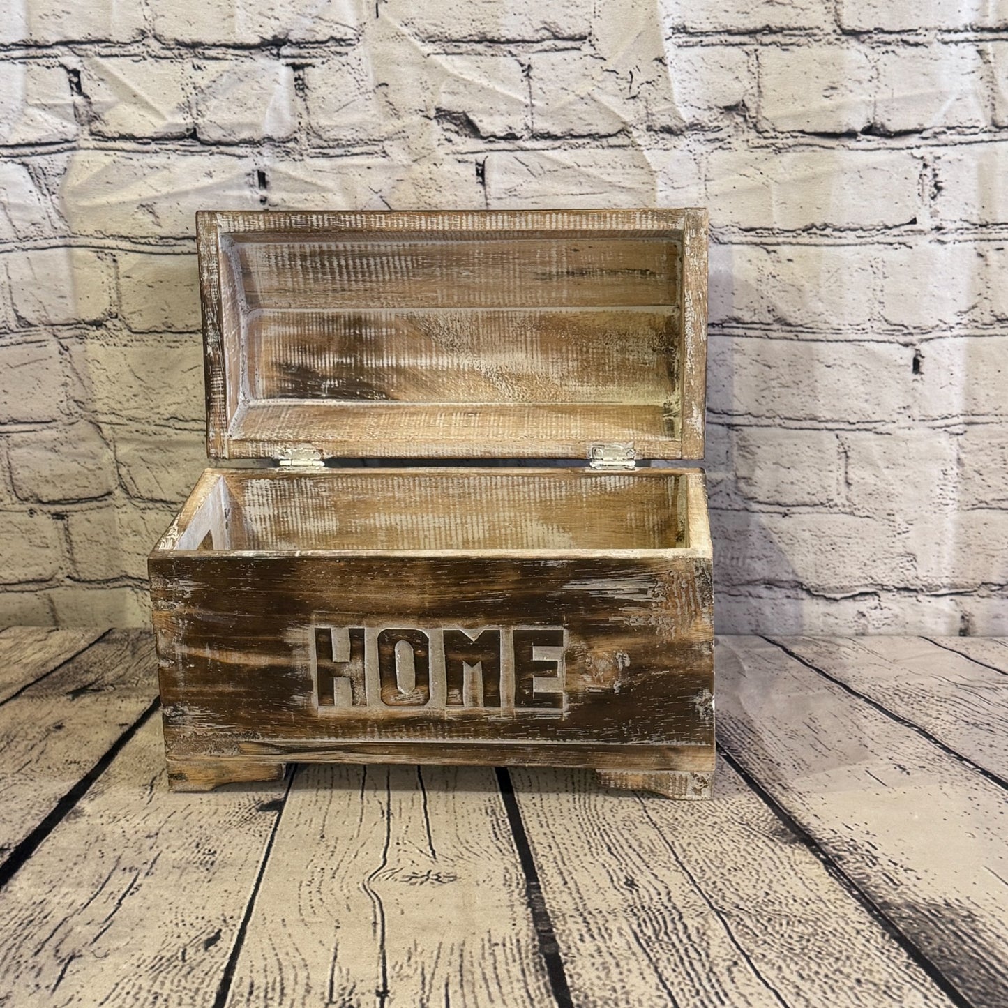 30cm x 22cm x 15cm Wood Brown Home Chest Storage Jewellery Trinket Box5