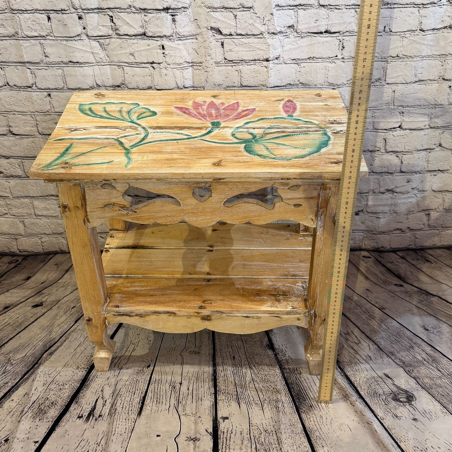 55cm x 60cm x 35cm Flower Table Wooden Side Cabinet Living Storage Furniture4