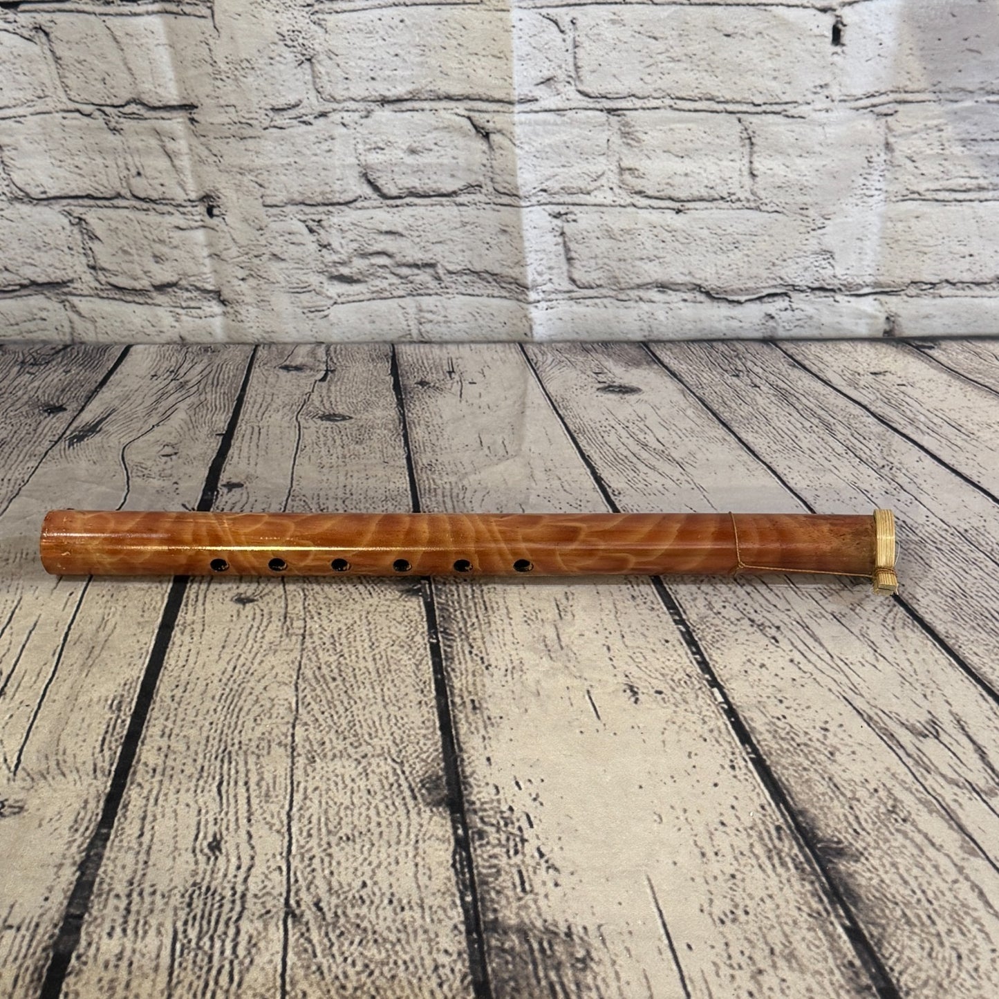 Bamboo Flute plain wooden handmade fair trade 30cm music play1