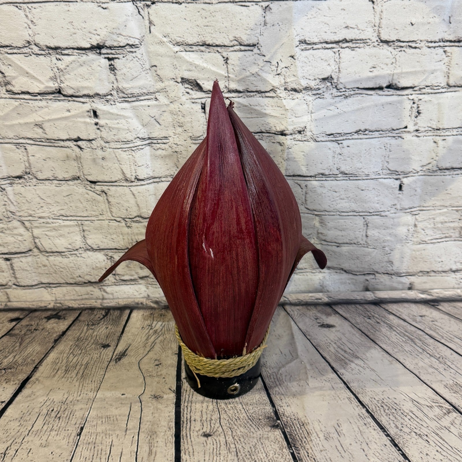 White Light Red Natural 40cm Tall Leaf Lamp Twist LED UK Mains Plug Design 54