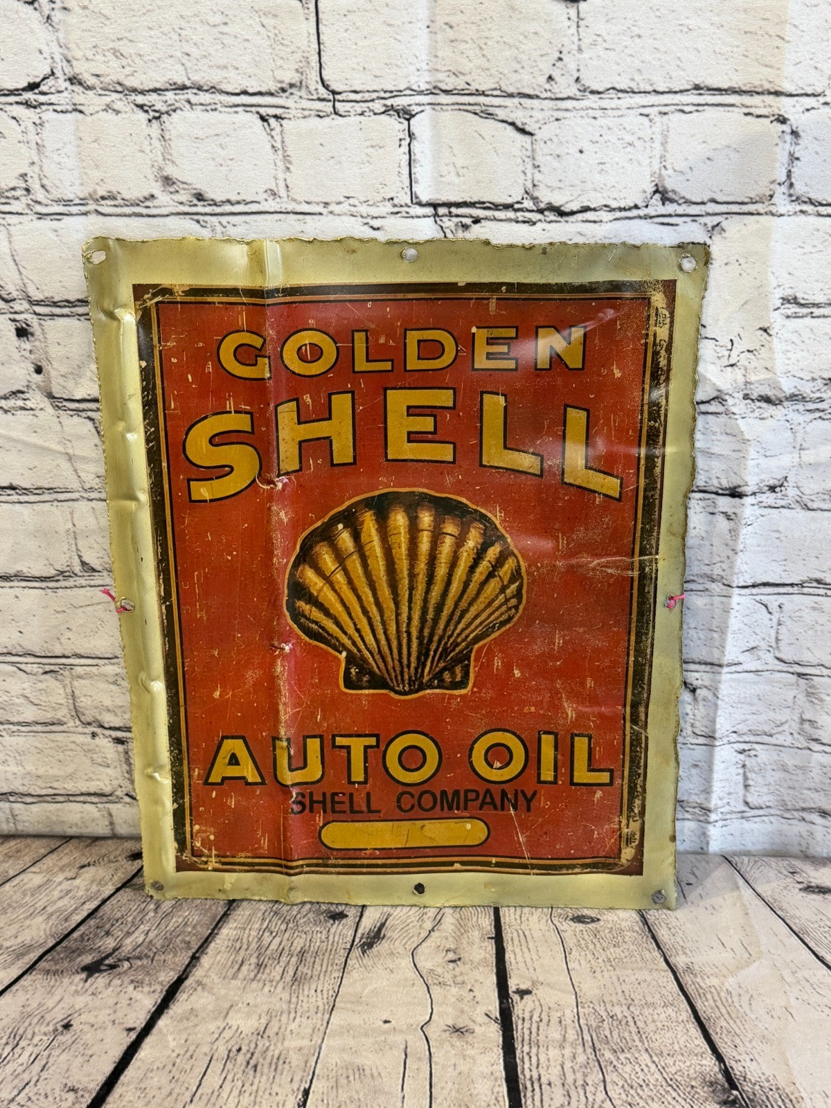 Shell Gas Oil Poster Advert Wall Plaque 42cm x 36cm Vintage Retro Tin Sign0