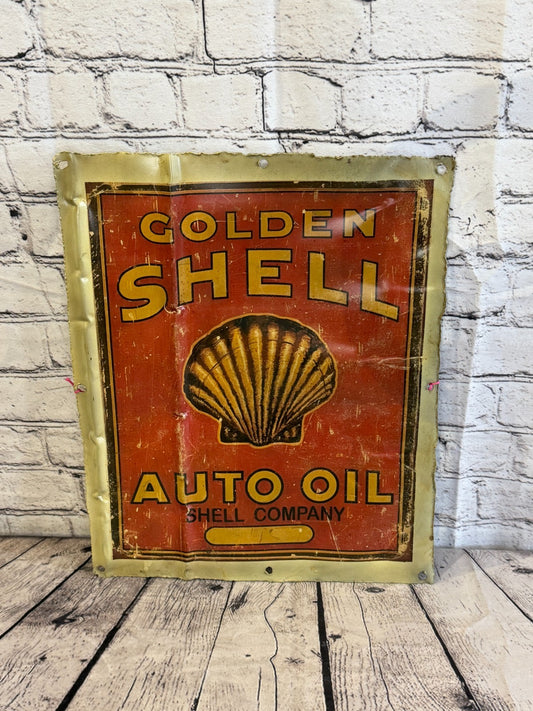 Shell Gas Oil Poster Advert Wall Plaque 42cm x 36cm Vintage Retro Tin Sign0