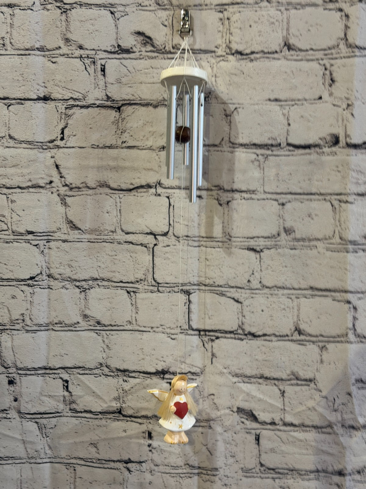 White Fairy Angel Wind Chimes Romantic Metal Art Wind Bells Outdoor Hanging2
