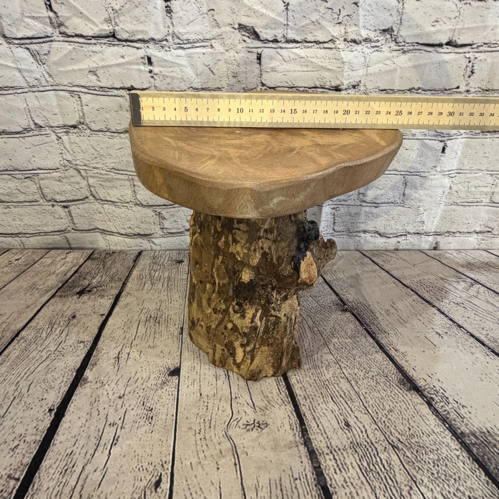 30cm x 25cm Wooden Coffee Root Sculpture Garden Teak Root Ornament Carved No 105