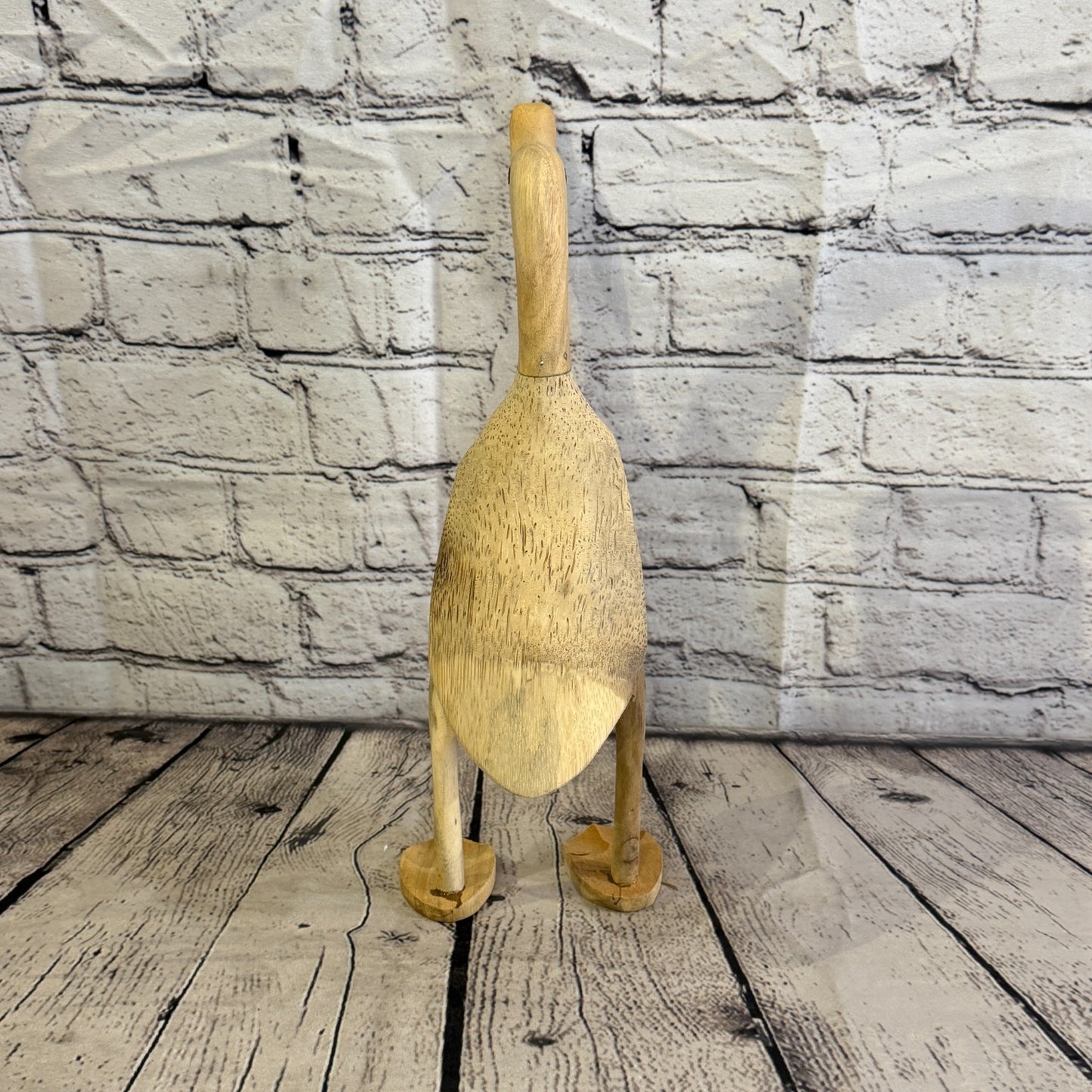 Looking Forward 30cm Tall Wooden Smooth Duckling Baby Duck Bamboo Root Fairtrade5