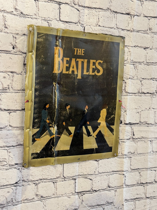 The Beatles Abbey Poster Advert Wall Plaque 42cm x 36cm Vintage Retro Tin Sign0