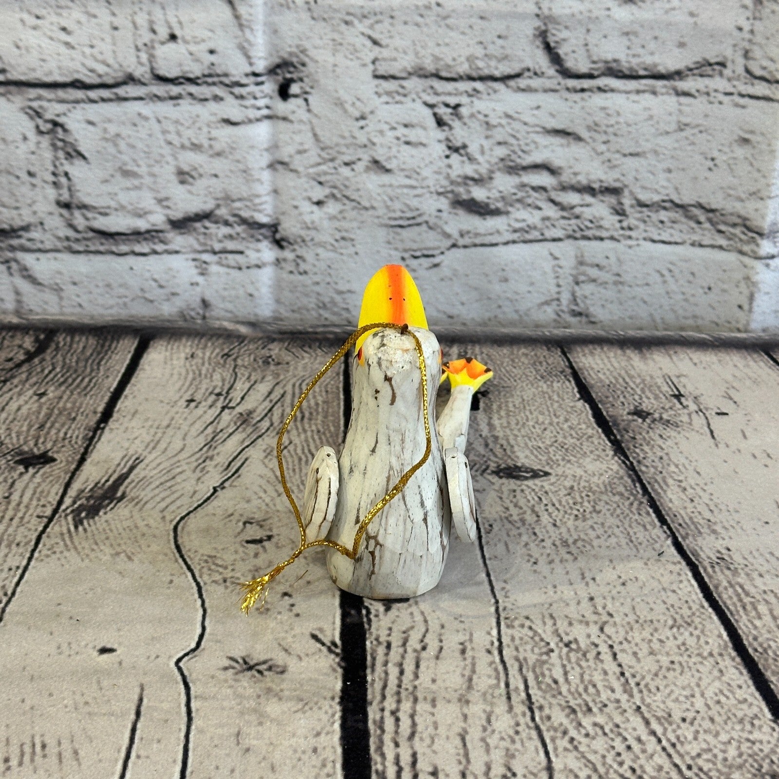 10cm Brown Duck Sitting Animal, Wooden Shelf Ornament Handmade and Fairtrade5