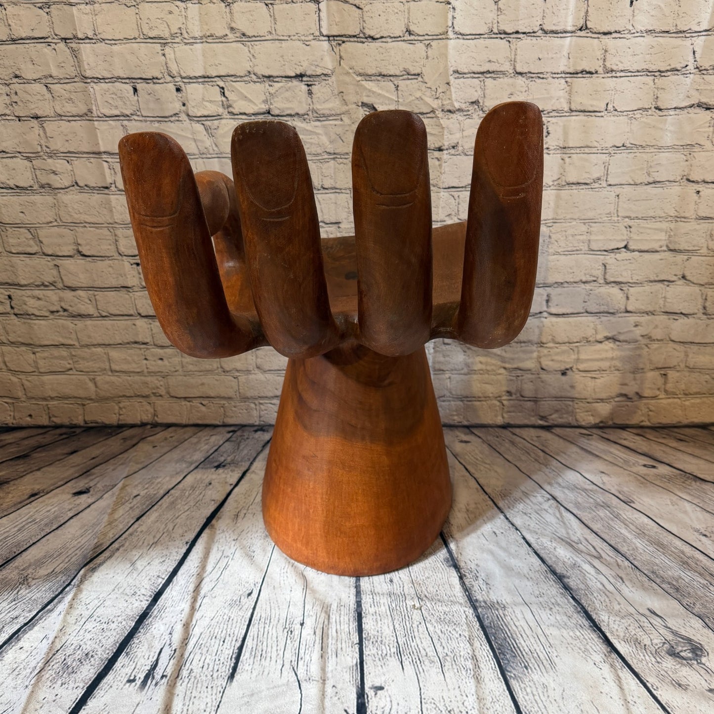 70cm x 40cm x 35cm Left Hand Indonesian Carved Hand Chair Wood Carving Sculpture4