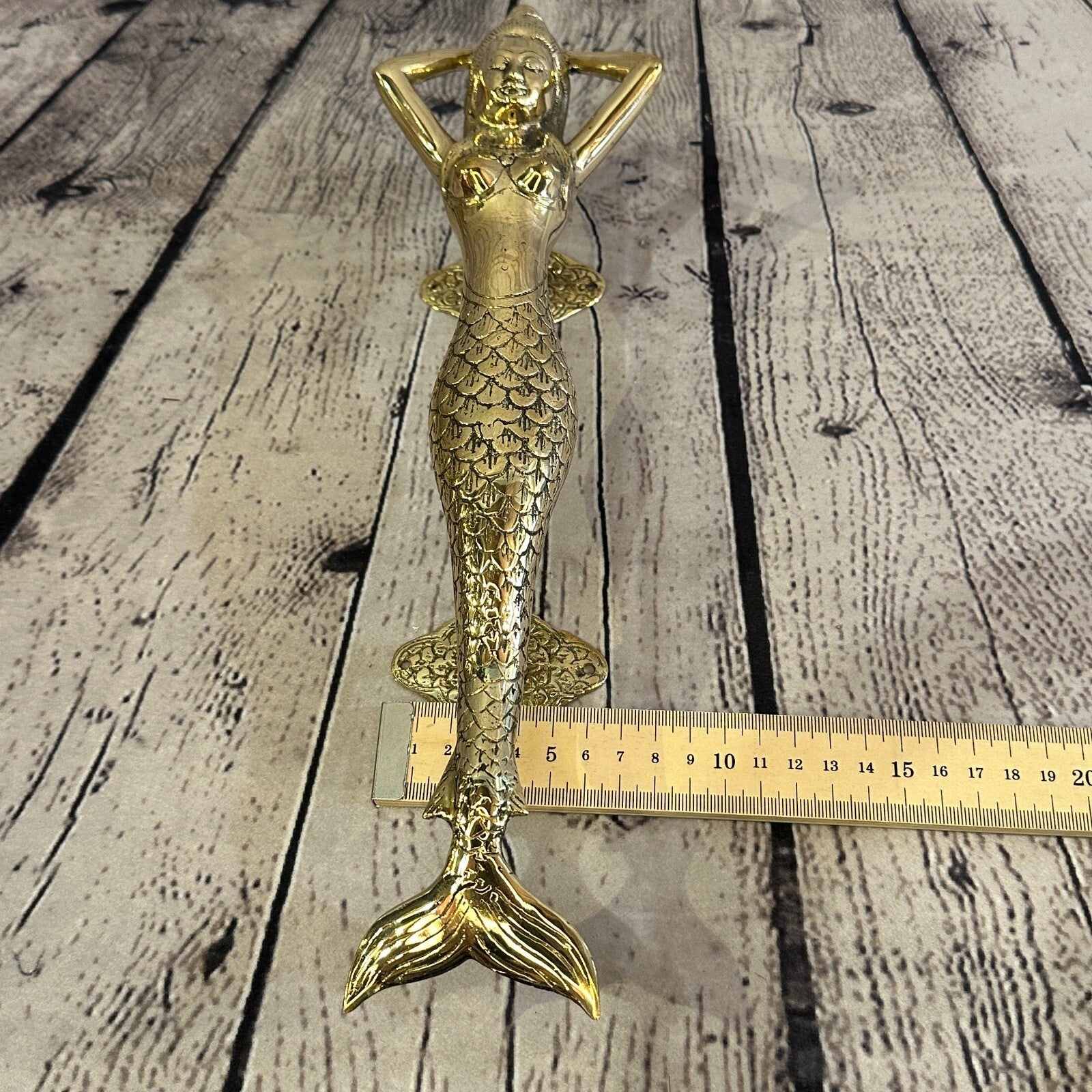 35cm Hindu God Mermaid Bronze Decorative Cabinet Drawer Cupboard Wardrobe Handle6