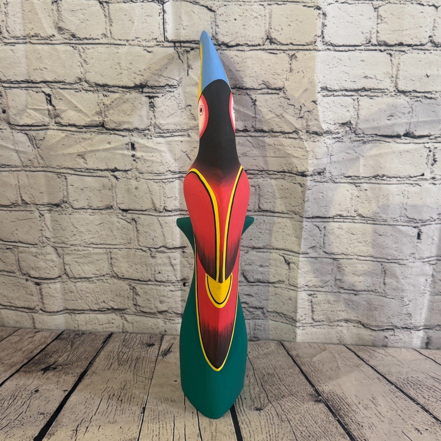 40cm Dark Red Toucan Bird Ornament Statue Fair Trade Hand Made Carved Wood4