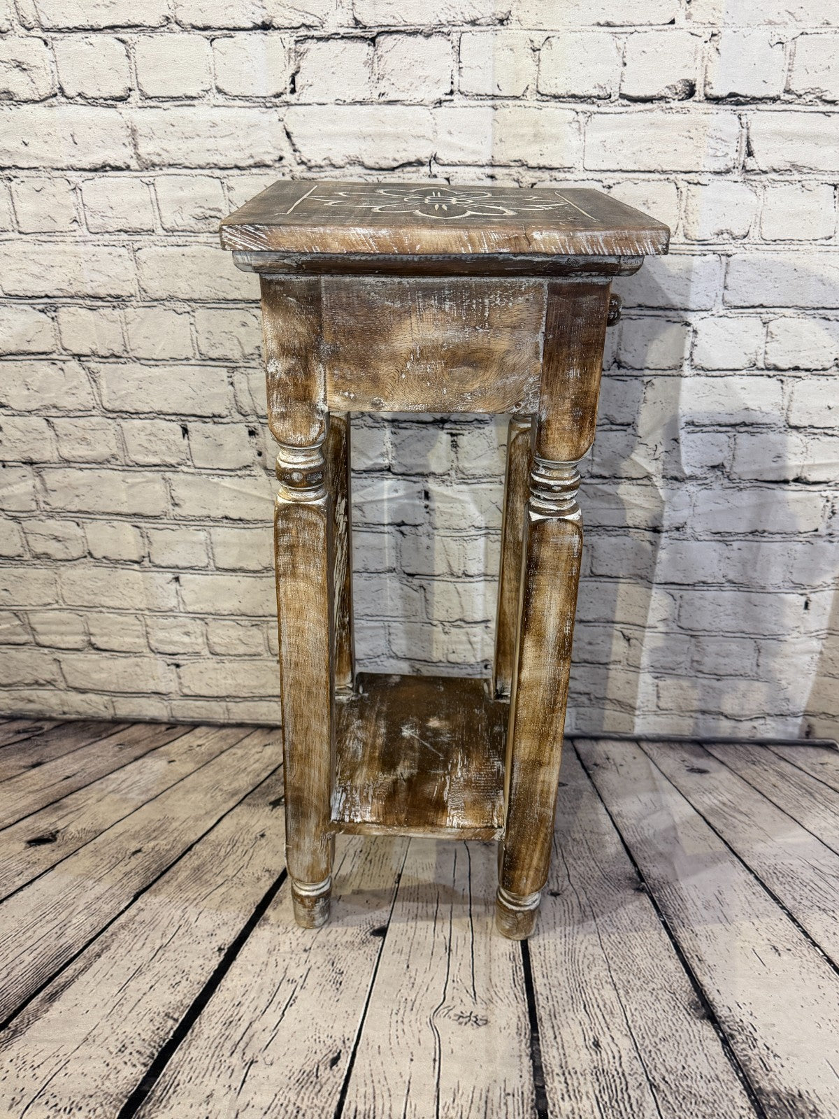 60cm x 27cm Brown Table  Wooden Side Cabinet Living Hallway Storage Furniture3