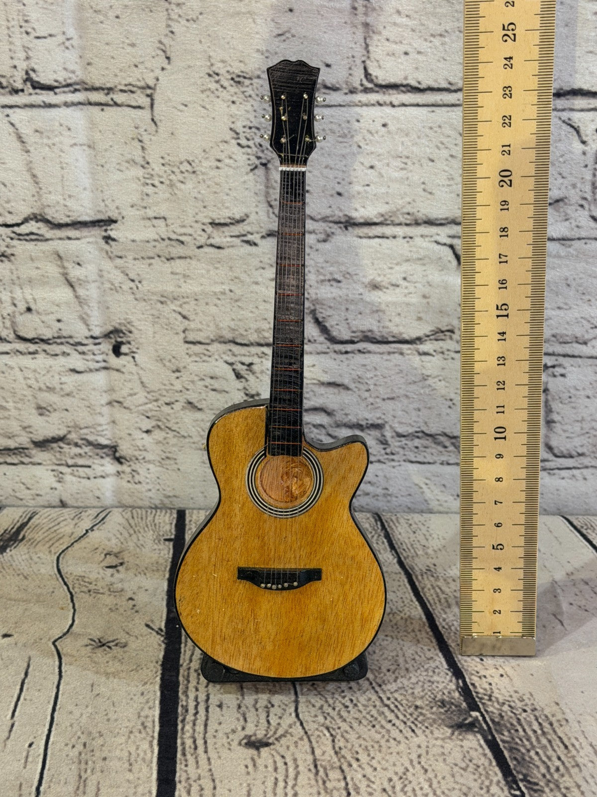 Miniature 25cm Guitar on Stand Band Gift Display Design 85