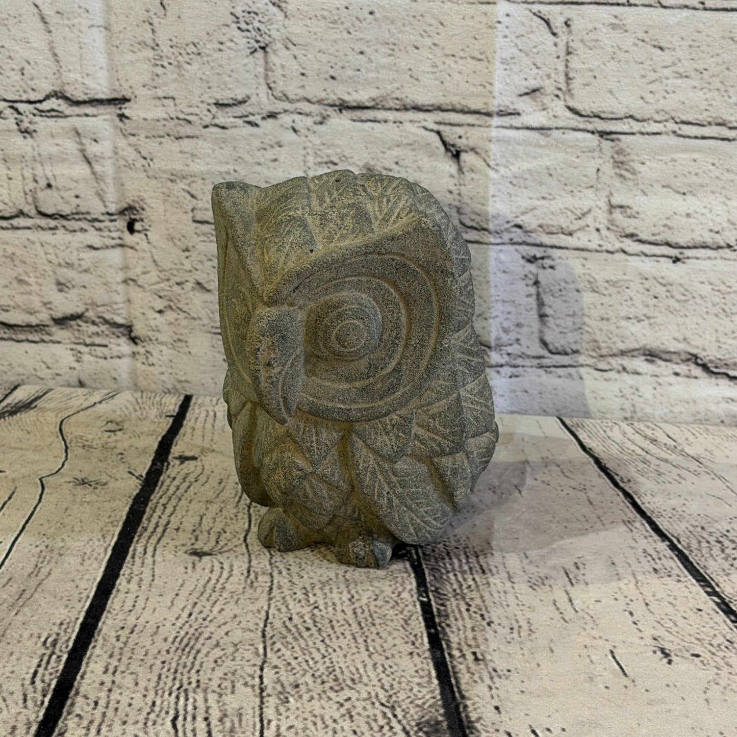 Standing Barn Owl Stone Garden 10cm x 15cm Ornament Indoor Statue Hindu0