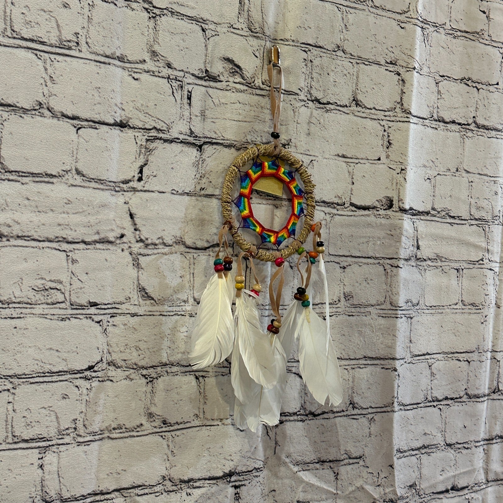 Wove Rainbow Tassel 12cm x 12cm Dream Catcher Dreamcatcher Wall Hanging Ornament1