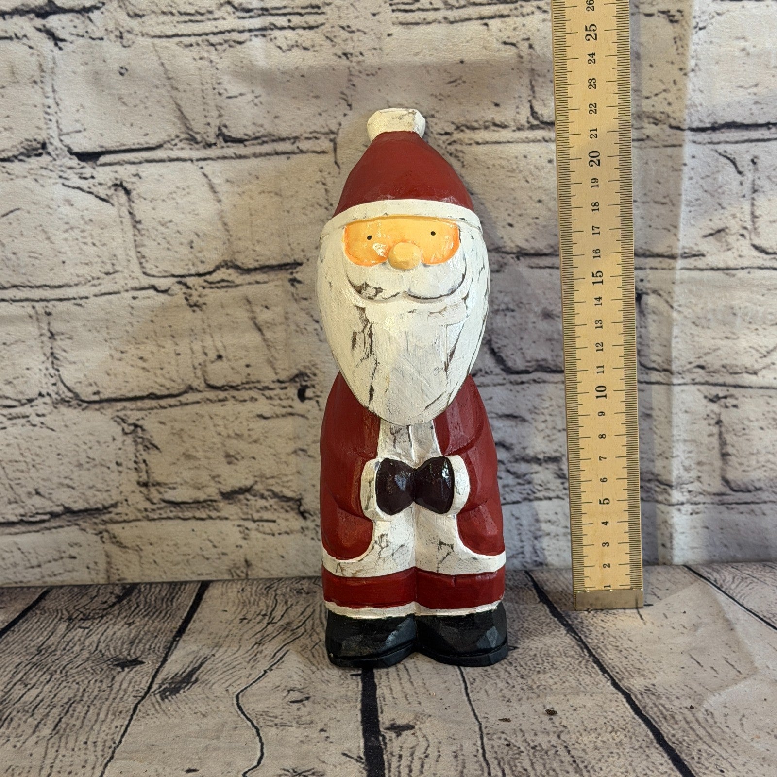 20cm x 8cm Santa Claus Father Christmas Handcrafted Wood Xmas Christmas Ornament5