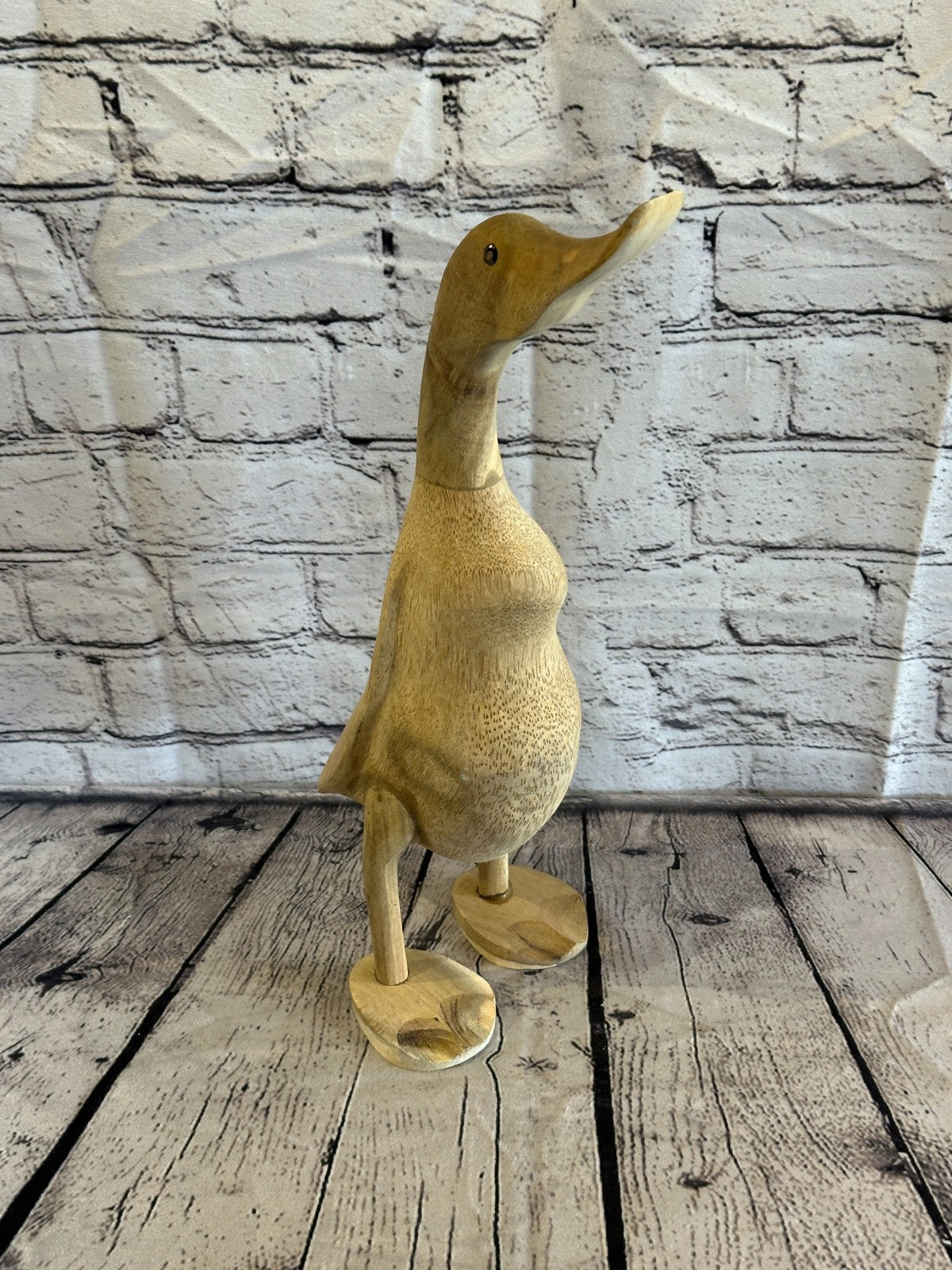 Looking Forward 40cm Tall Wooden Hairy Duckling Baby Duck Bamboo Root Fairtrade0