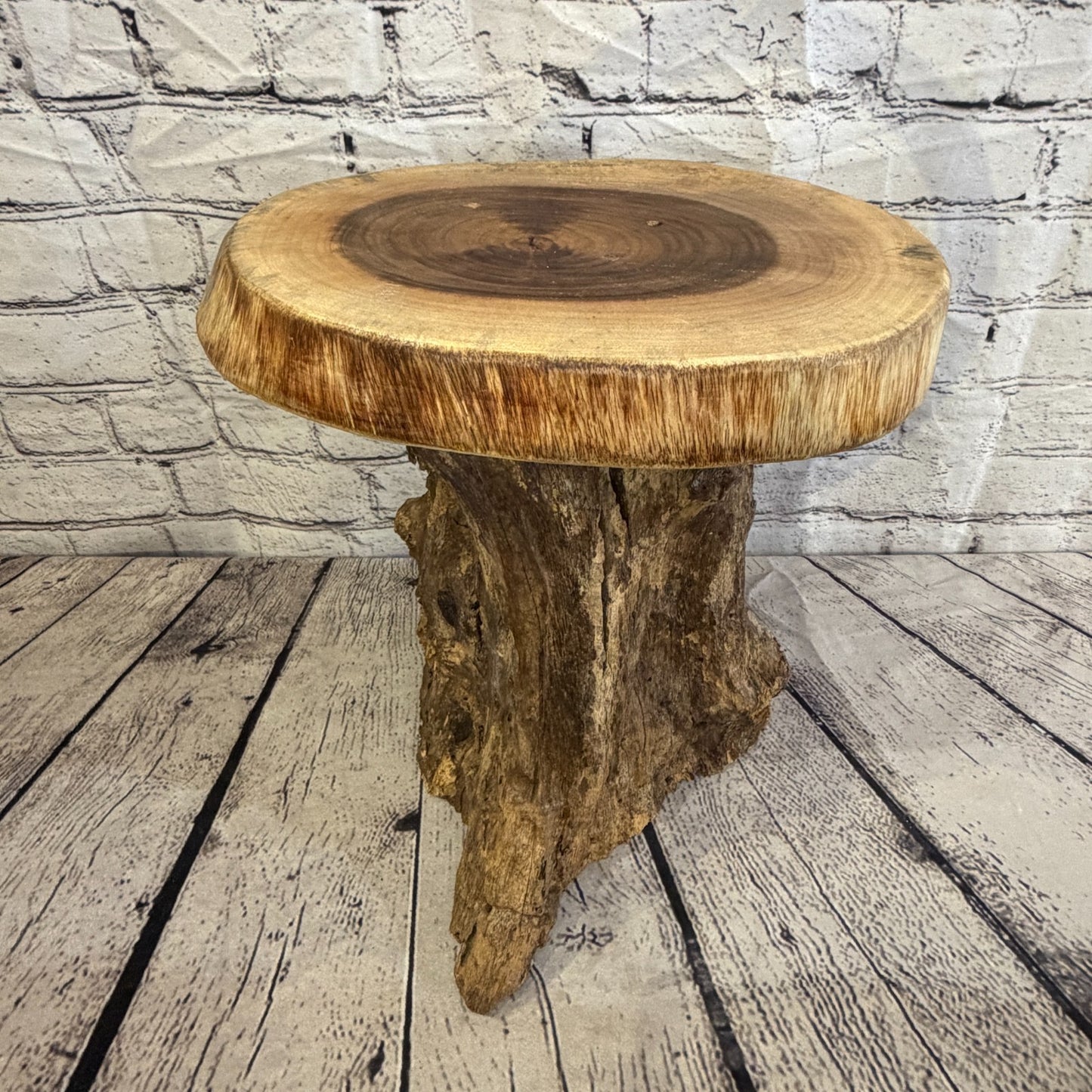 30cm x 25cm Wooden Coffee Root Sculpture Garden Teak Root Ornament Carved No 90