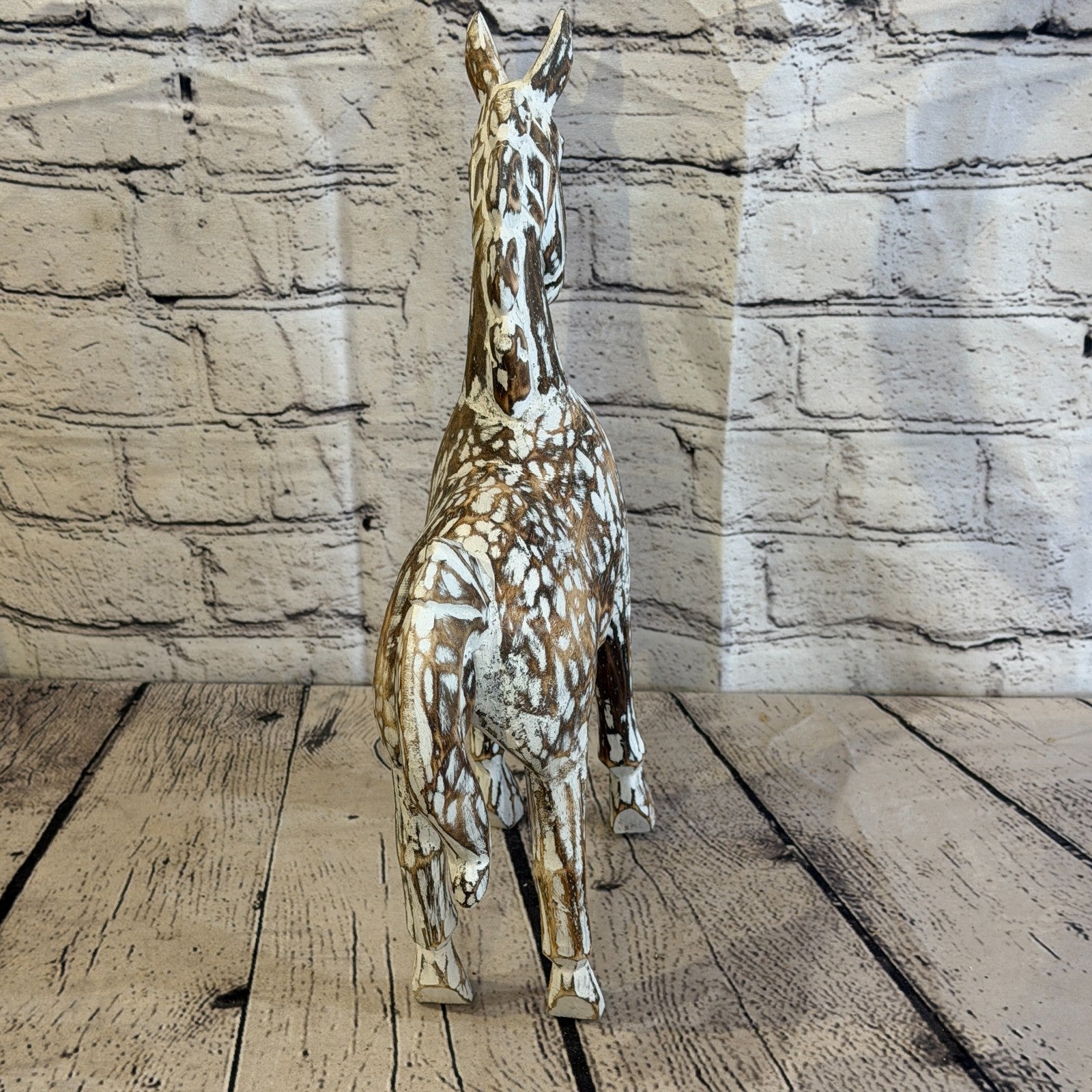 35cm x 35cm Brown Horse Large Wood Hand Carved Wooden Statue Figurine Decor5