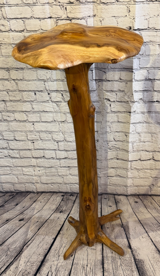 100cm x 40cm Dome Wooden Mushroom Toadstool Sculpture Garden Teak Root Ornament0