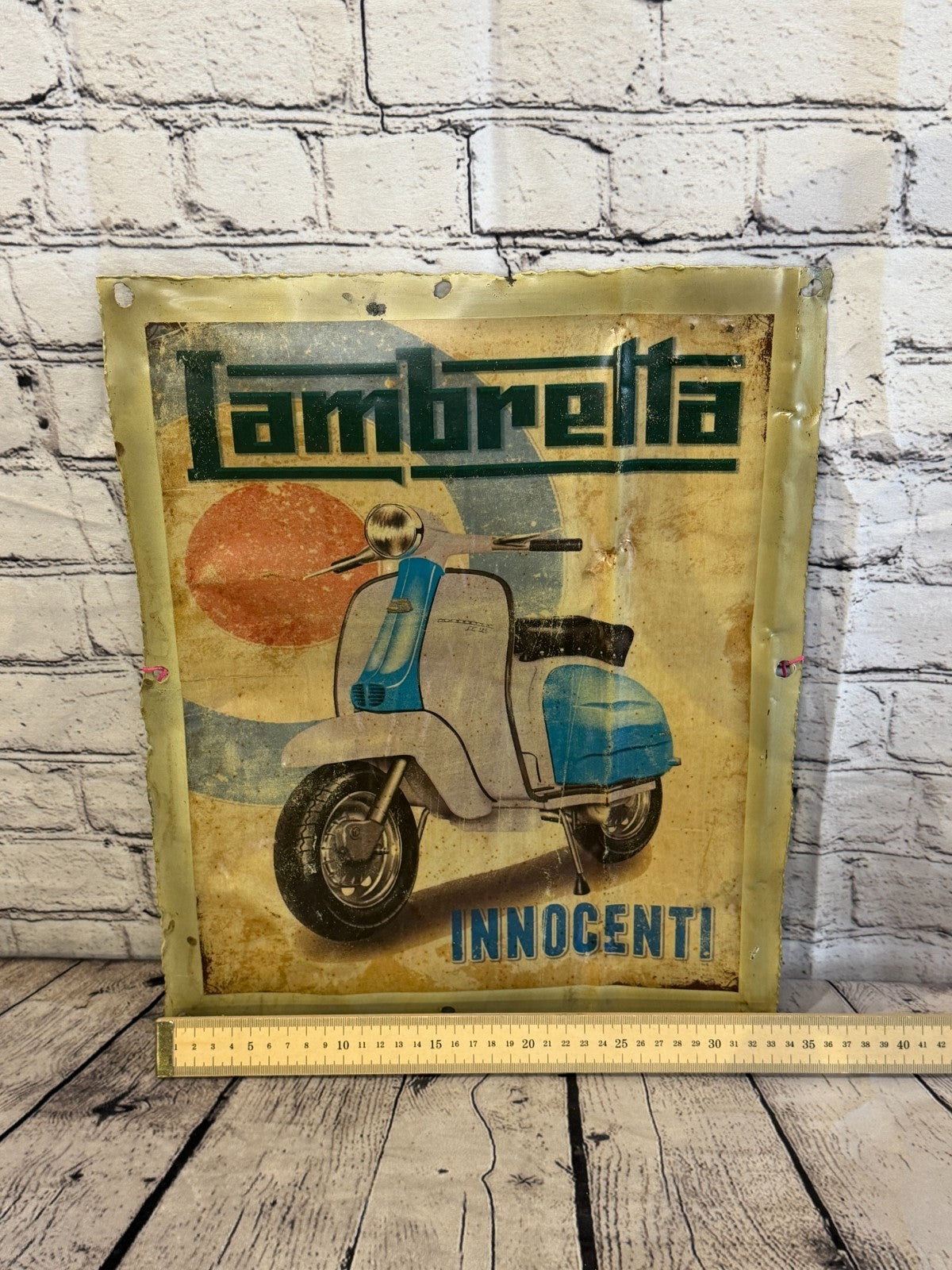 Lambretta Scooter Poster Advert Wall Plaque 42cm x 36cm Vintage Retro Tin Sign5