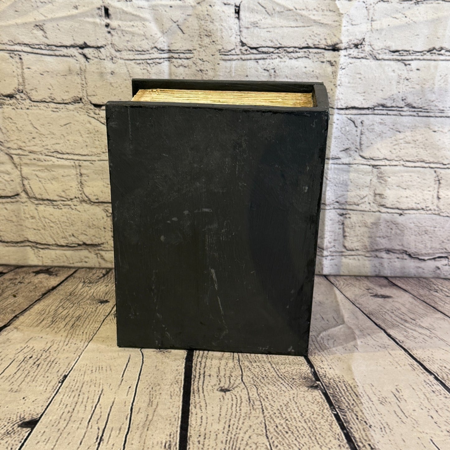 22cm x 18cm x 10cm Book Wood Gothic Pentagram Skull Coffin Jewellery Trinket Box4