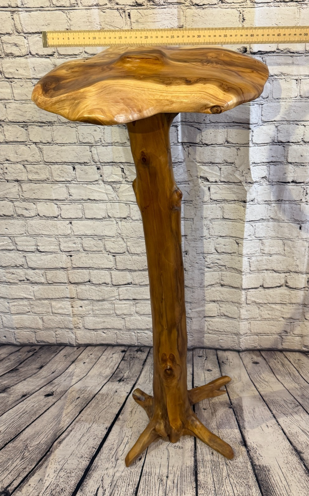 100cm x 40cm Dome Wooden Mushroom Toadstool Sculpture Garden Teak Root Ornament3