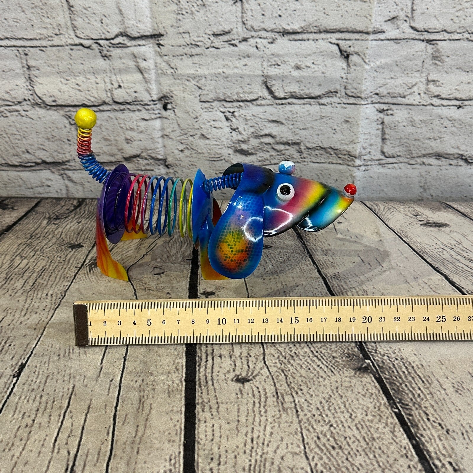 20cm x 15cm Blue Bight Colour Spring Dog Cartoon Ornament Painted Statue7