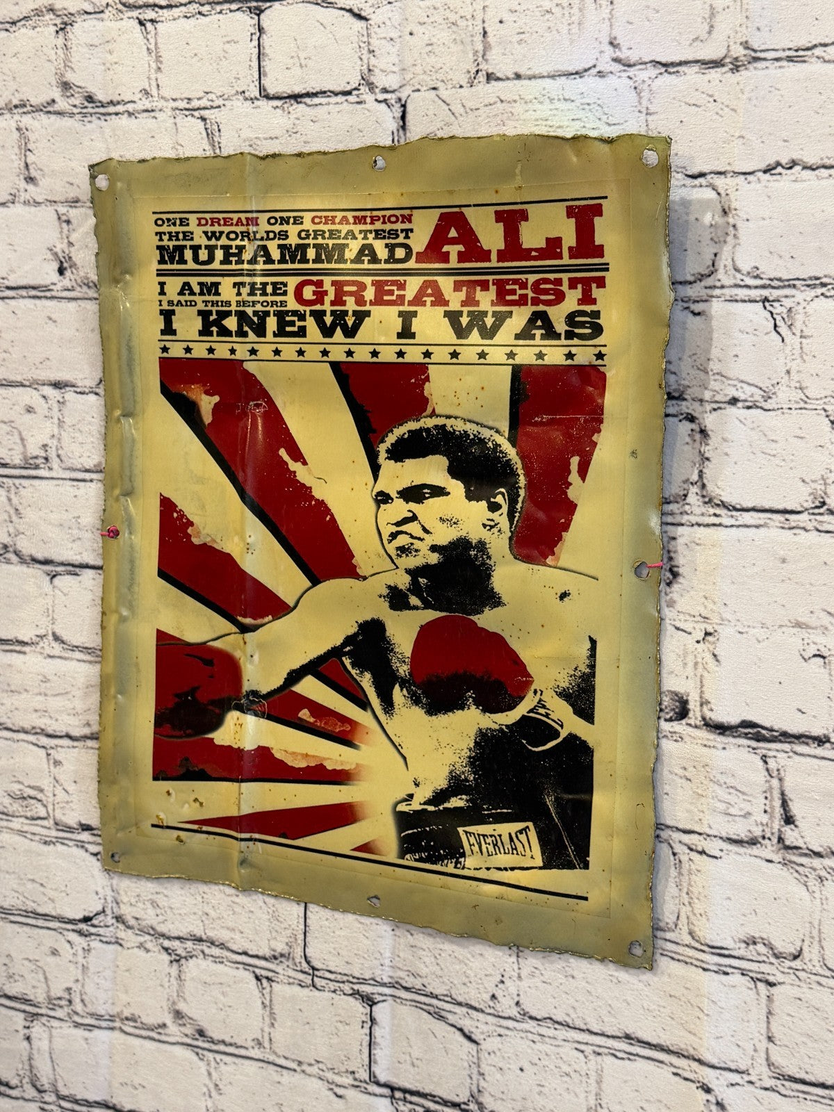Muhammad Ali Boxing Poster Advert Wall Plaque 42cm x 36cm Vintage Retro Tin Sign1