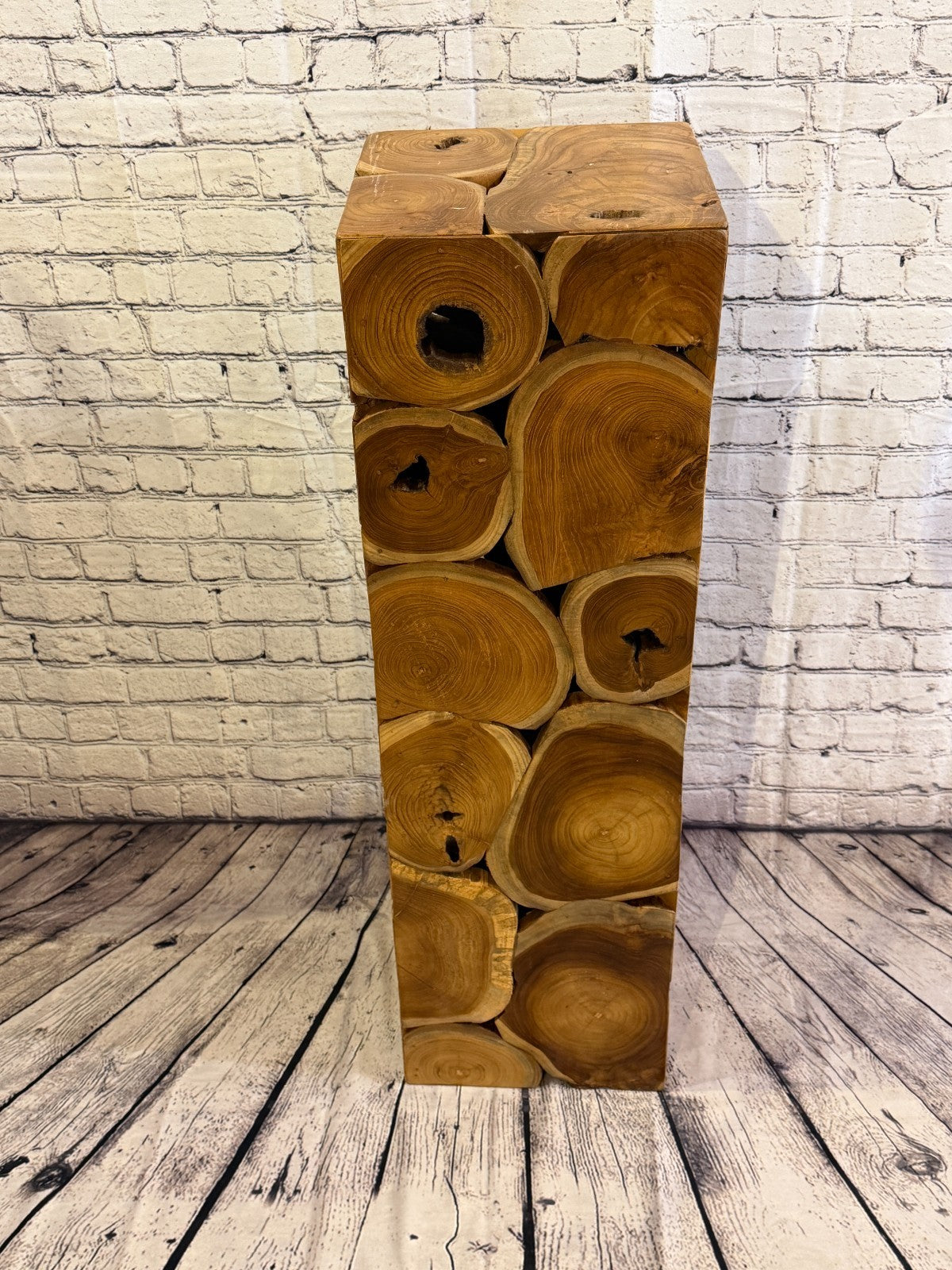 100cm x 30cm x 30cm Wooden Teak Wood Slice Cube Table Sculpture Root Ornament3