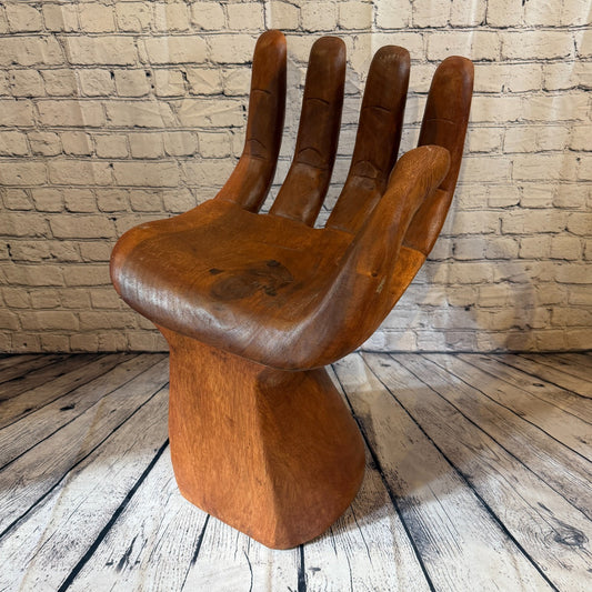 70cm x 40cm x 35cm Left Hand Indonesian Carved Hand Chair Wood Carving Sculpture0