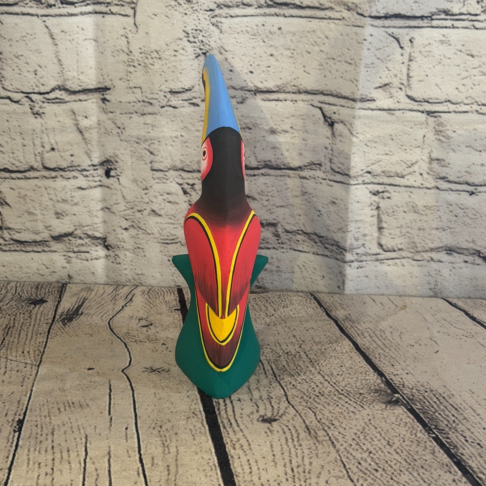 15cm Dark Red Toucan Bird Ornament Statue Fair Trade Hand Made Carved Wood5