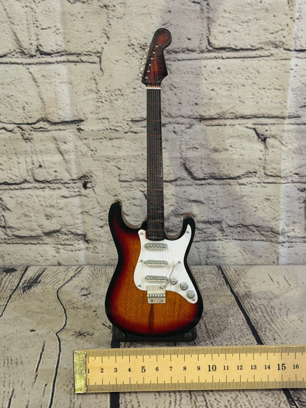 Miniature 25cm Guitar on Stand Band Gift Display Design 16