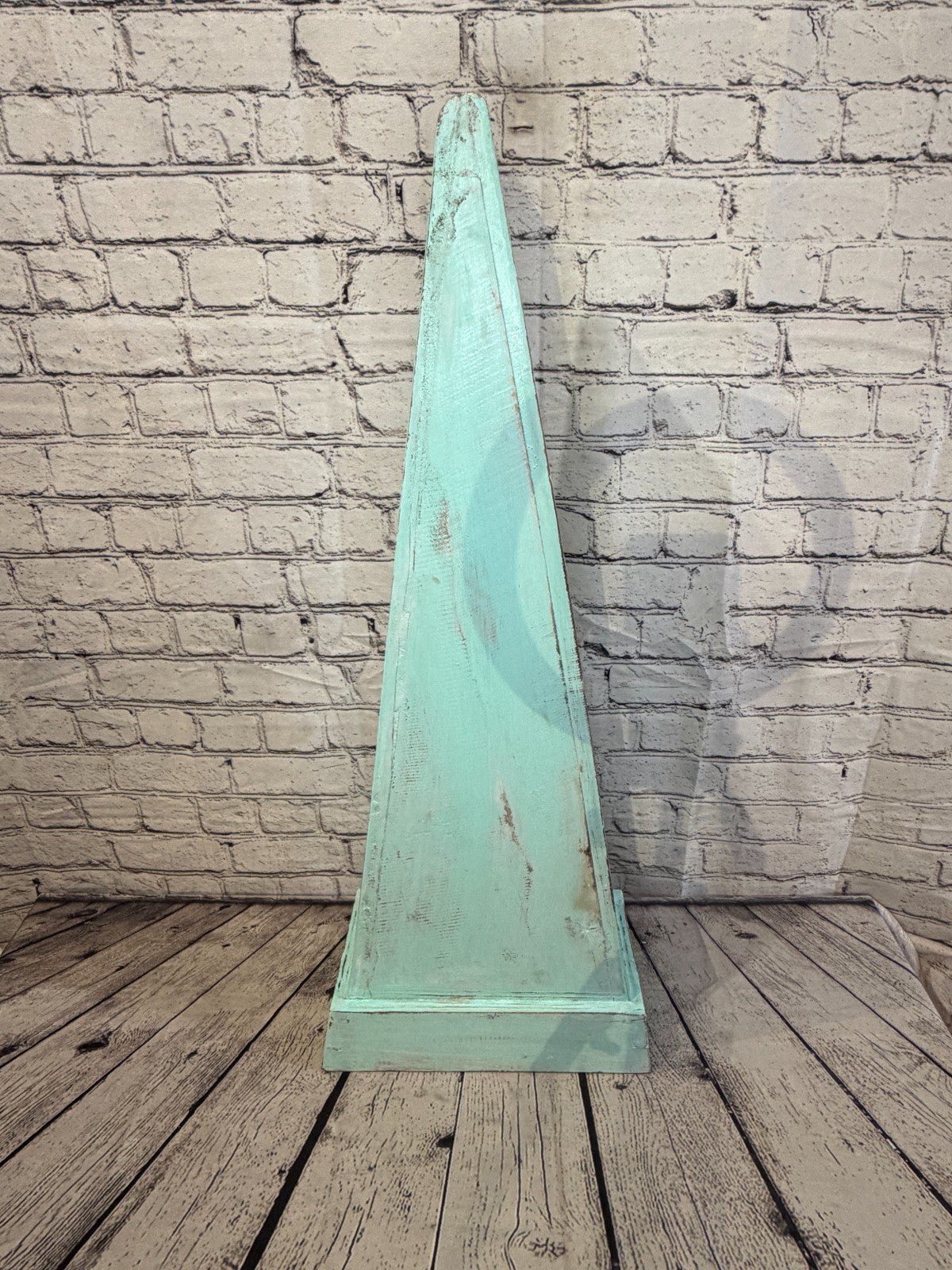 80cm x 30cm Green 3 Draw Pyramid Wooden Side Cabinet Living Storage Furniture4