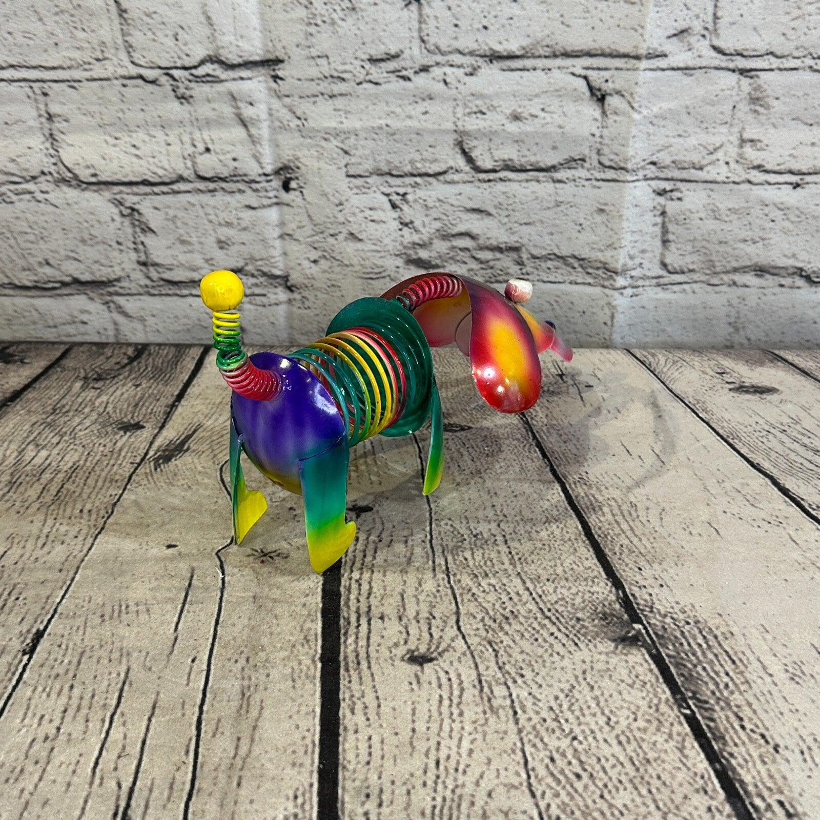 20cm x 15cm Orange Bight Colour Spring Dog Cartoon Ornament Painted Statue4