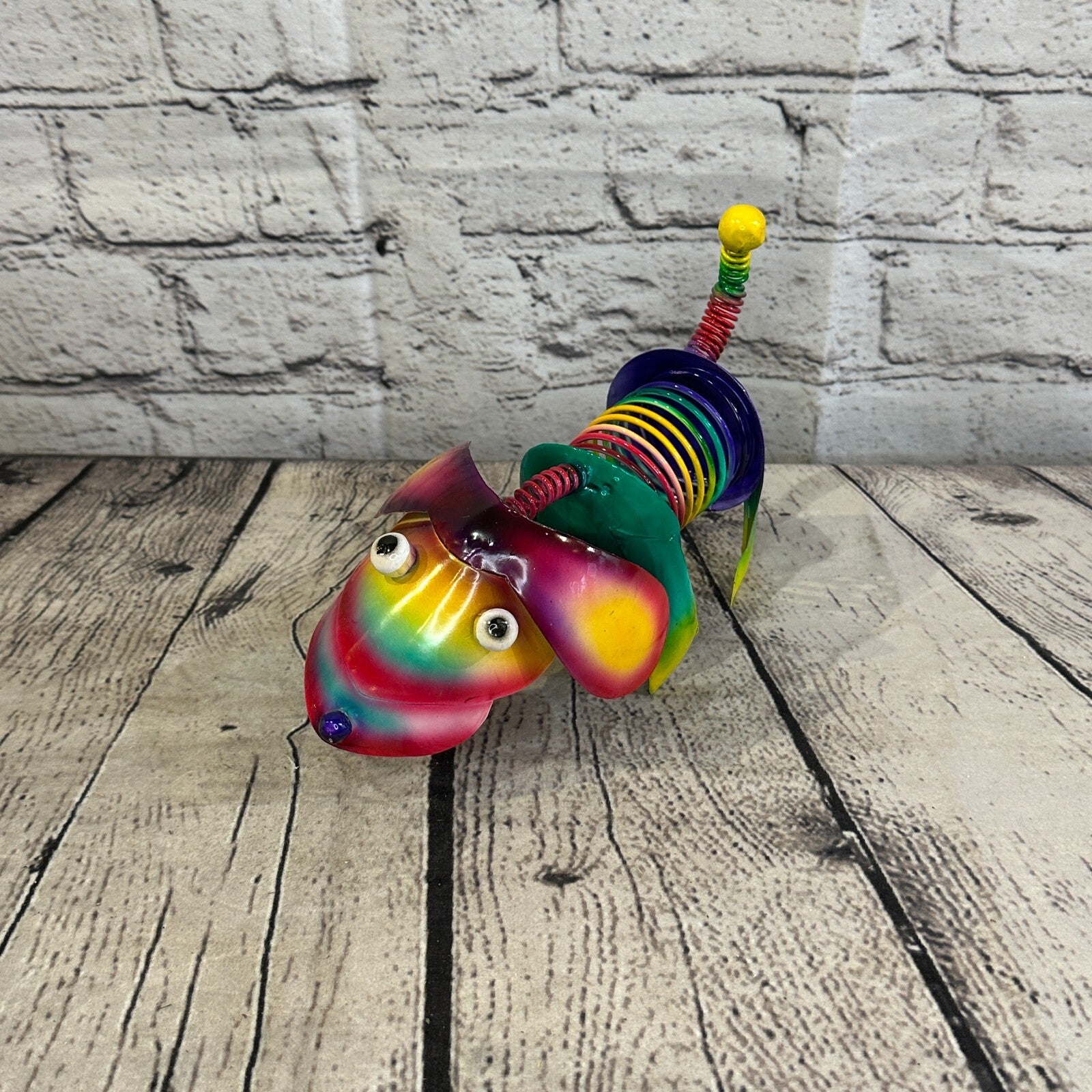 20cm x 15cm Orange Bight Colour Spring Dog Cartoon Ornament Painted Statue0