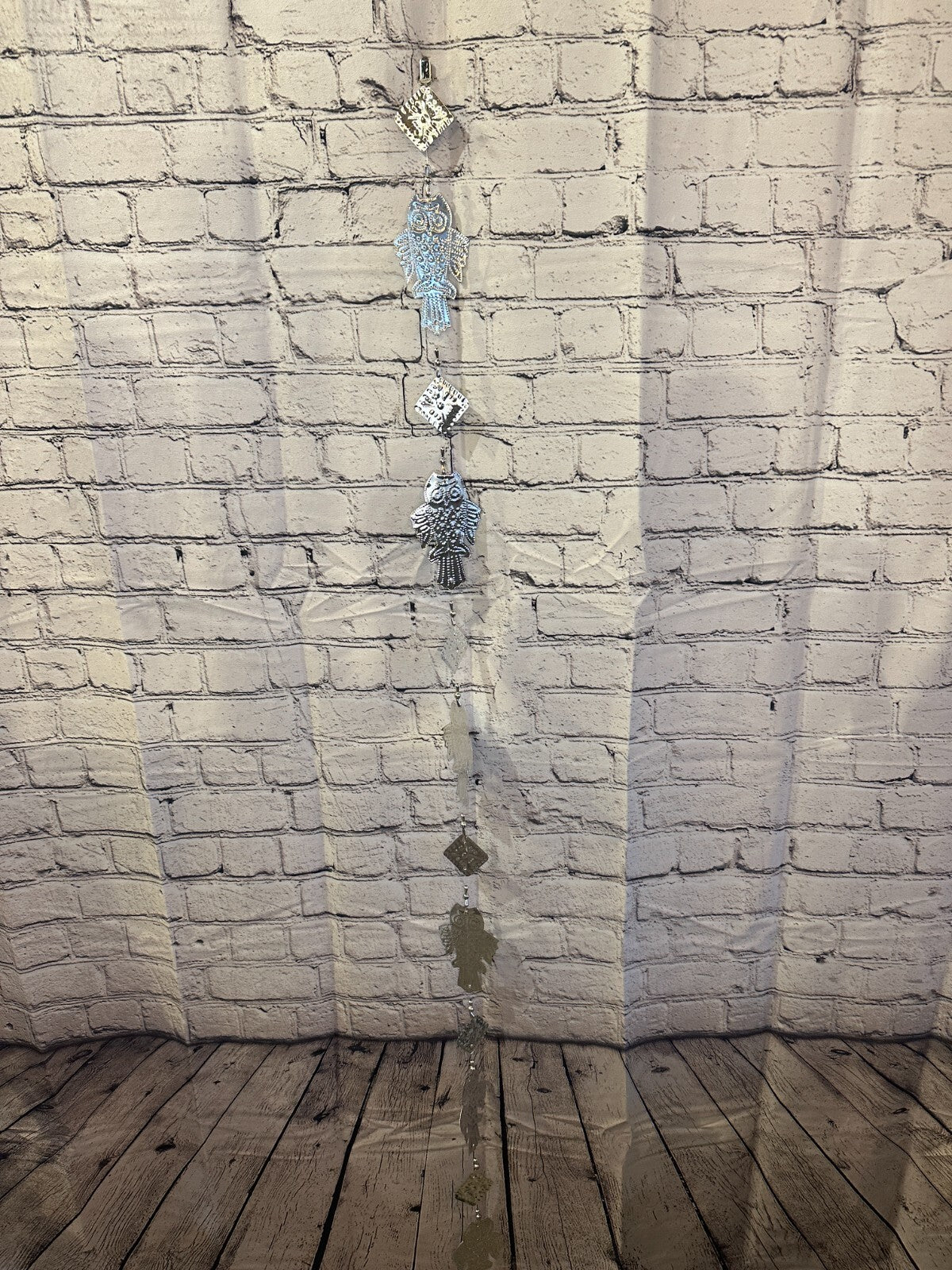 Aluminium Stamped Sitting Owl String Wall & Door Hangings for Home Decoration4