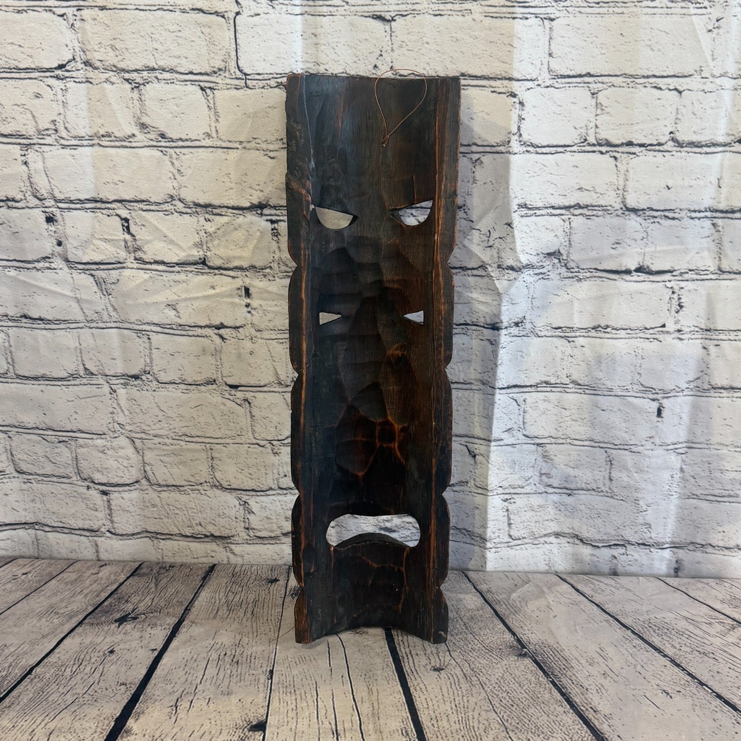 100cm Tiki Bar Mask Sign Decoration Wall Hanging Mask Wood Carving Design 35