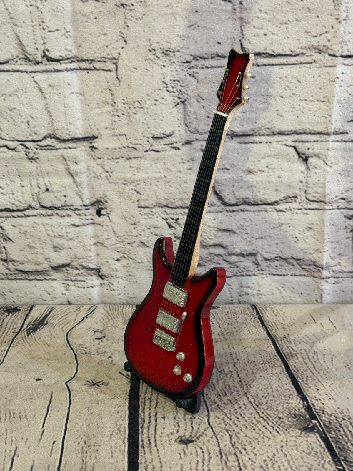 Miniature 25cm Guitar on Stand Band Gift Display Design 20